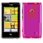 Cadorabo Hülle für Nokia Lumia 525 Schutz Hülle in Rosa Schutzhülle TPU Silikon Etui Case Cover