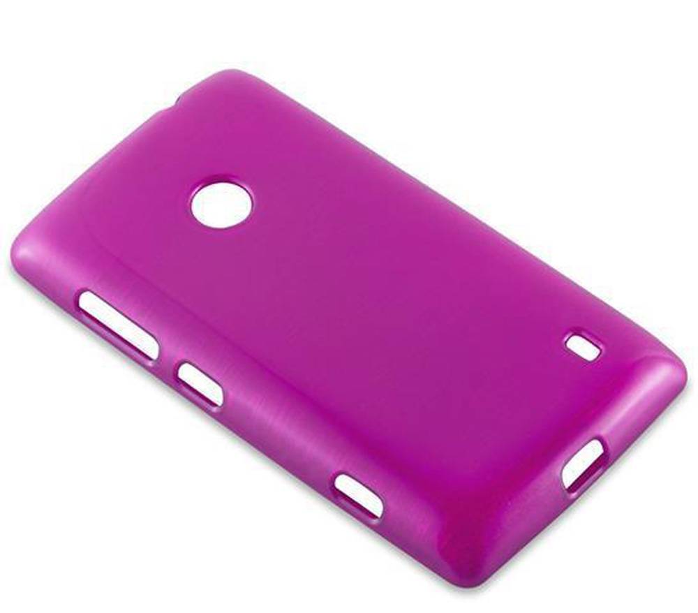 Cadorabo Hülle für Nokia Lumia 525 Schutz Hülle in Rosa Schutzhülle TPU Silikon Etui Case Cover