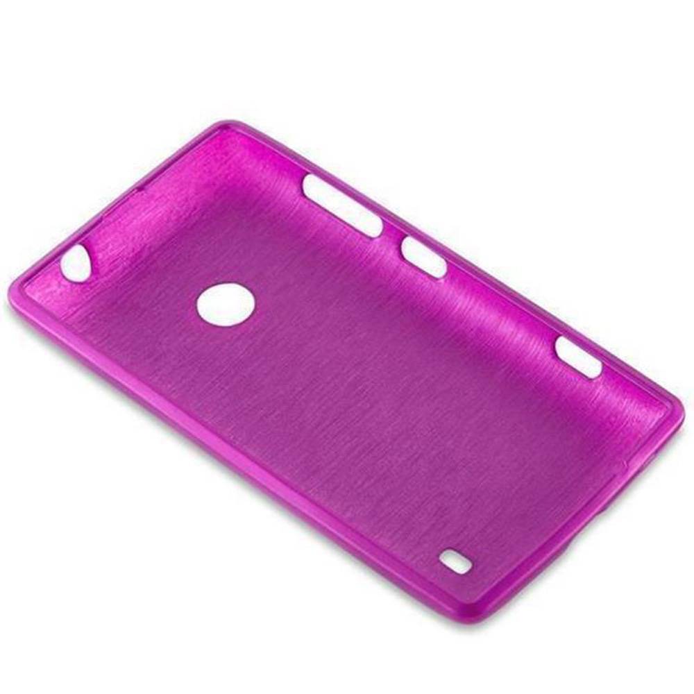 Cadorabo Hülle für Nokia Lumia 525 Schutz Hülle in Rosa Schutzhülle TPU Silikon Etui Case Cover