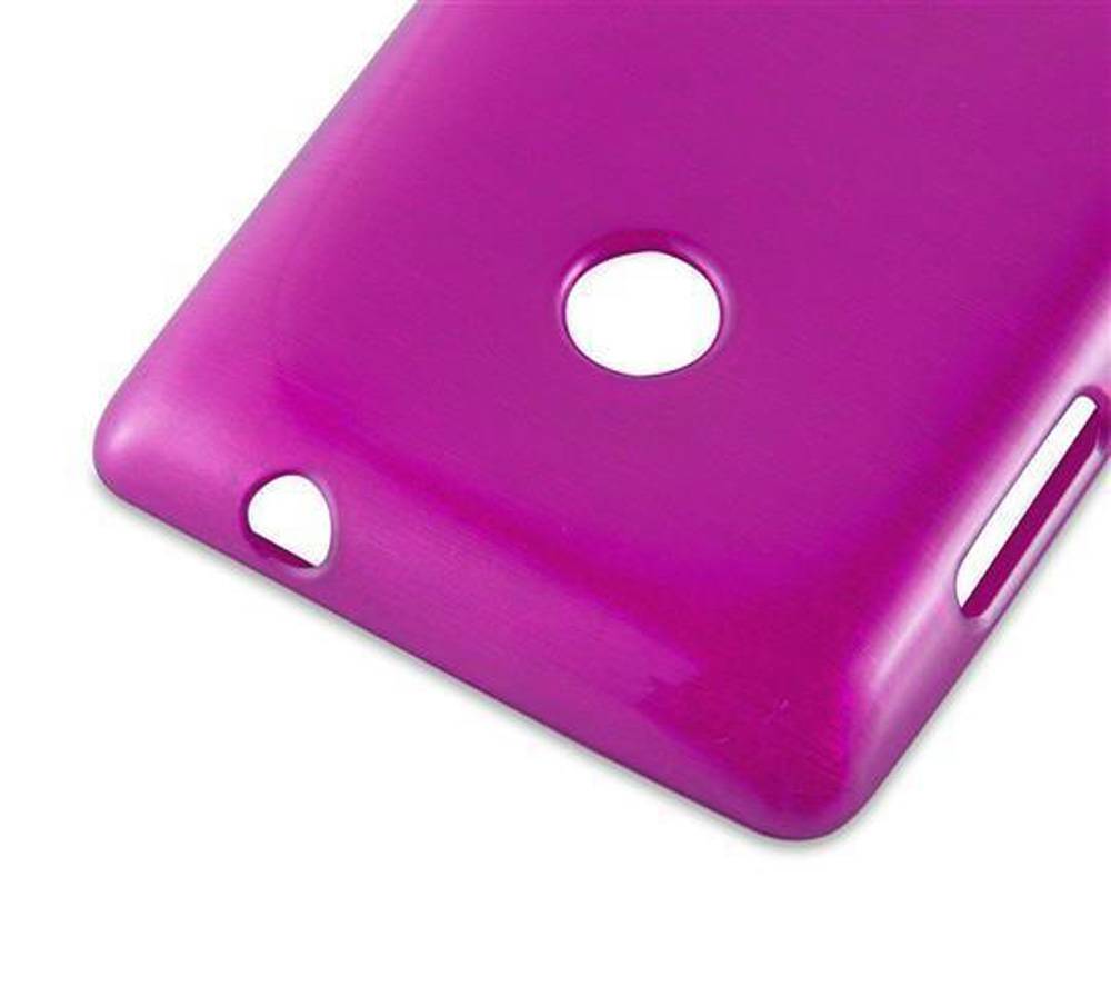 Cadorabo Hülle für Nokia Lumia 525 Schutz Hülle in Rosa Schutzhülle TPU Silikon Etui Case Cover