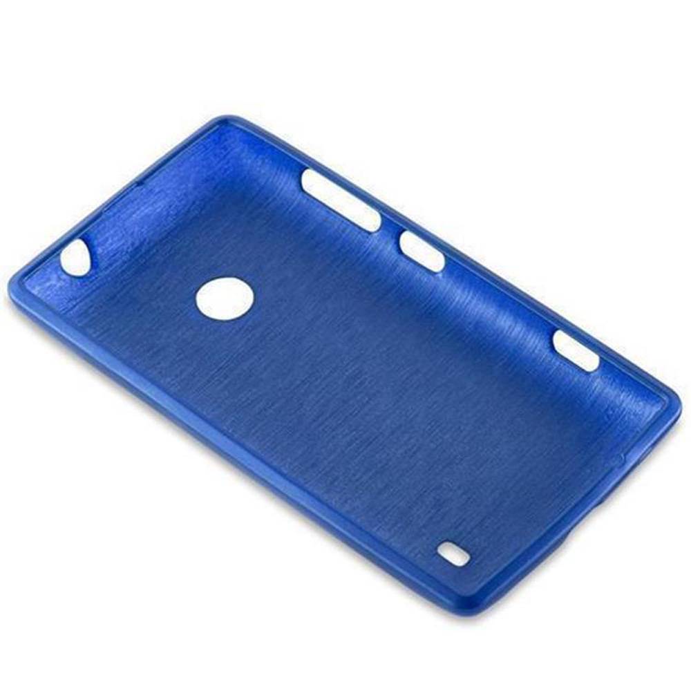 Cadorabo Hülle für Nokia Lumia 525 Schutz Hülle in Blau Schutzhülle TPU Silikon Etui Case Cover