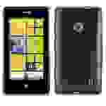 Cadorabo Hülle für Nokia Lumia 525 Schutz Hülle in Schwarz Schutzhülle TPU Silikon Etui Case Cover