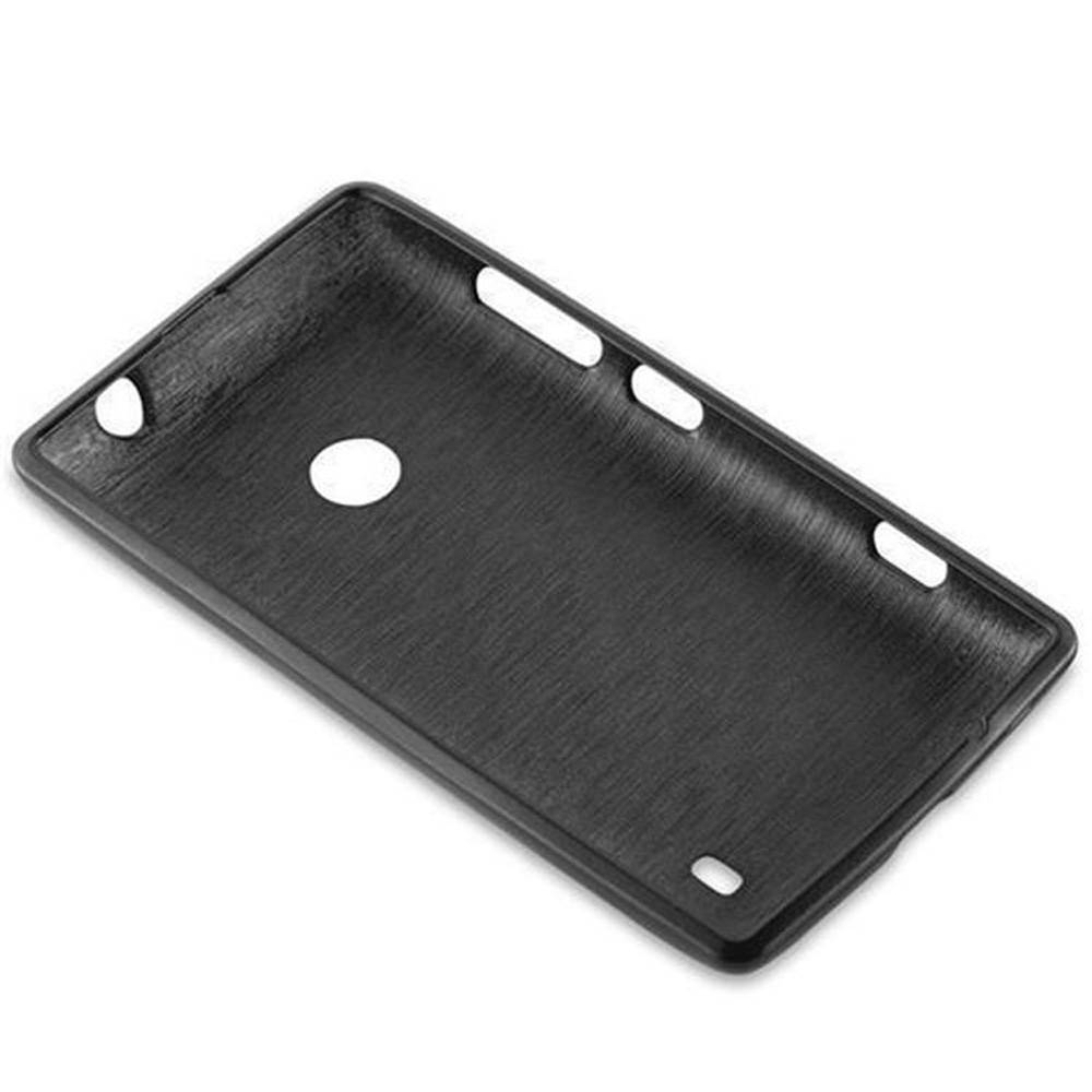 Cadorabo Hülle für Nokia Lumia 525 Schutz Hülle in Schwarz Schutzhülle TPU Silikon Etui Case Cover