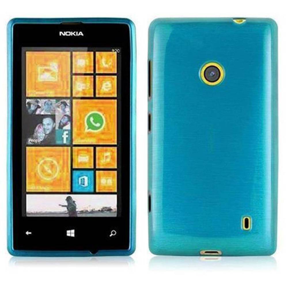 Cadorabo Hülle für Nokia Lumia 525 Schutz Hülle in Türkis Schutzhülle TPU Silikon Etui Case Cover