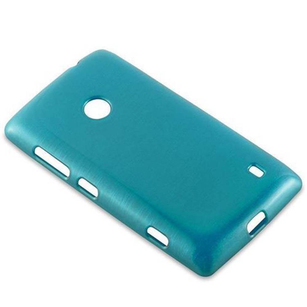 Cadorabo Hülle für Nokia Lumia 525 Schutz Hülle in Türkis Schutzhülle TPU Silikon Etui Case Cover