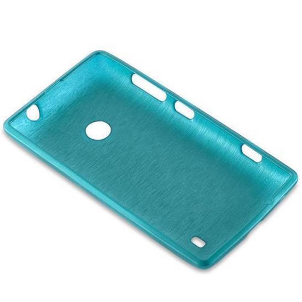 Cadorabo Hülle für Nokia Lumia 525 Schutz Hülle in Türkis Schutzhülle TPU Silikon Etui Case Cover