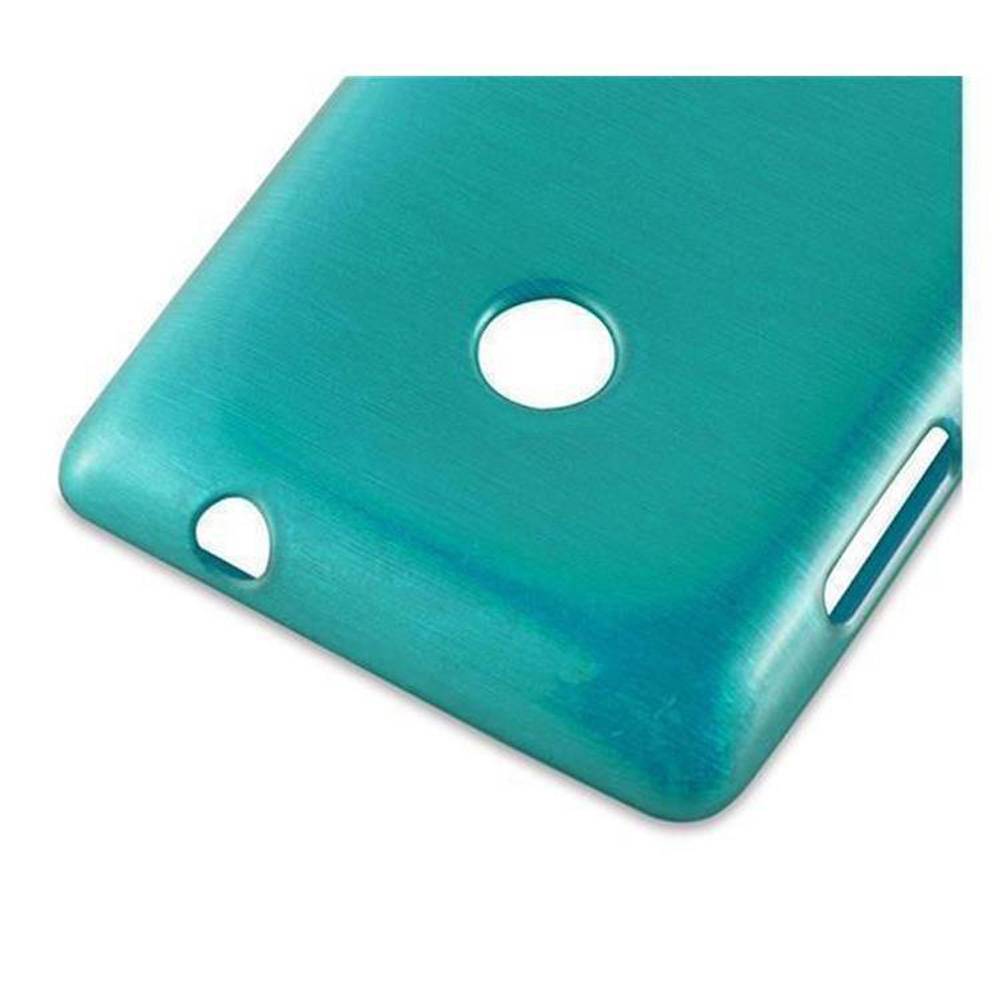Cadorabo Hülle für Nokia Lumia 525 Schutz Hülle in Türkis Schutzhülle TPU Silikon Etui Case Cover