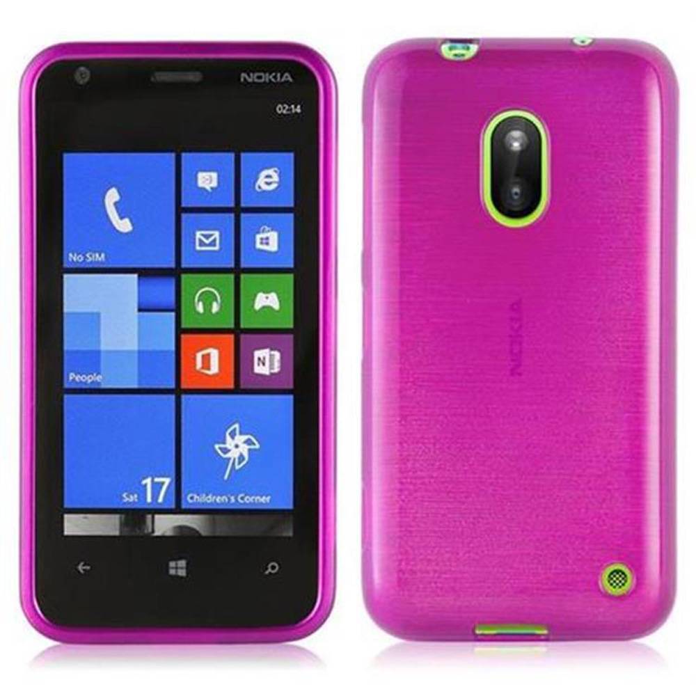 Cadorabo Hülle für Nokia Lumia 620 Schutz Hülle in Rosa Schutzhülle TPU Silikon Etui Case Cover