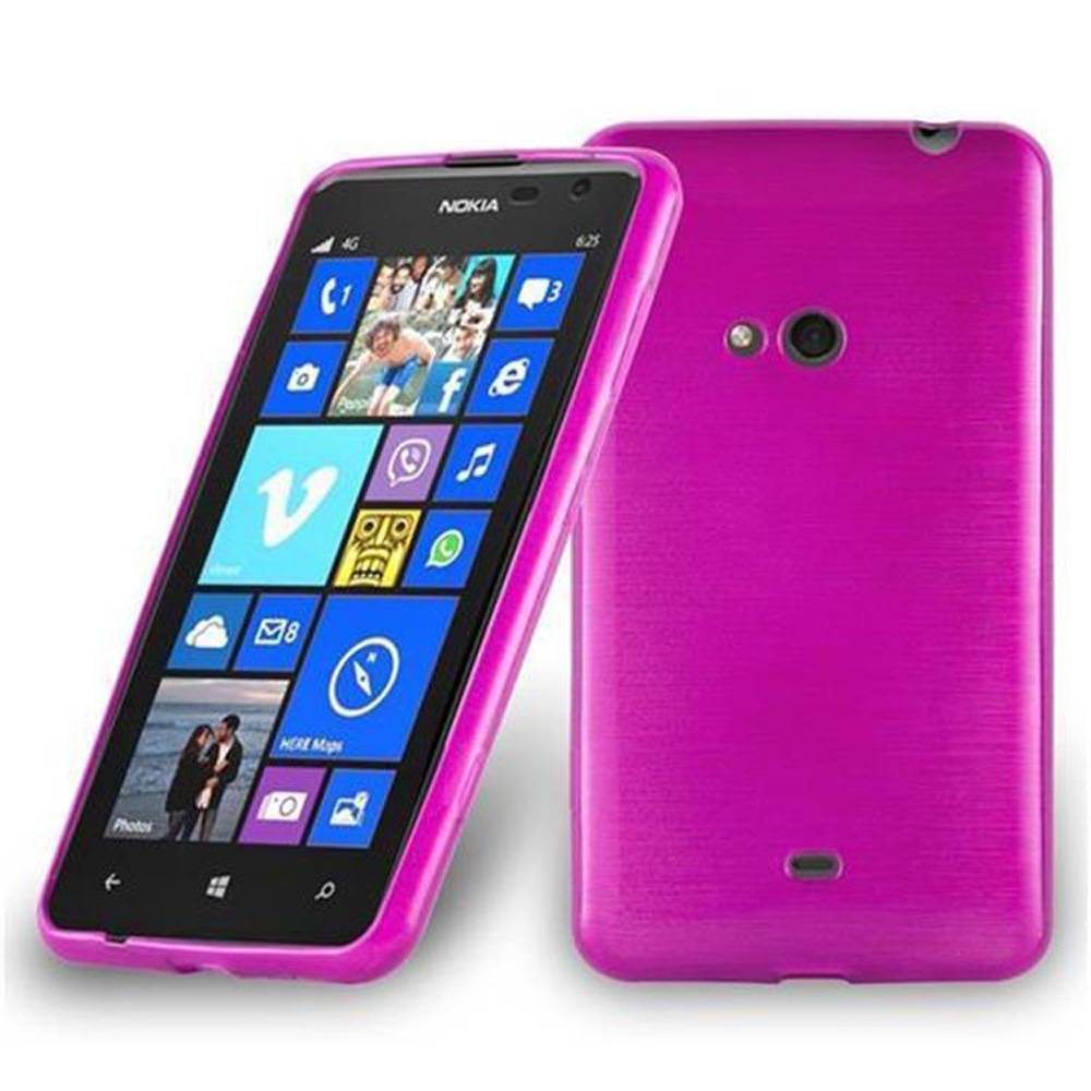 Cadorabo Hülle für Nokia Lumia 625 Schutz Hülle in Rosa Schutzhülle TPU Silikon Etui Case Cover