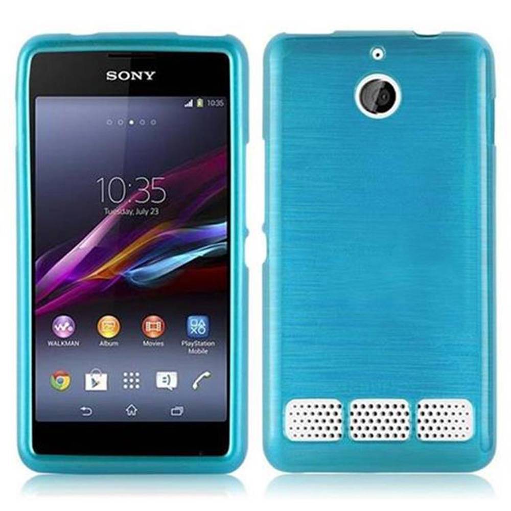 Cadorabo Hülle für Sony Xperia E1 Schutz Hülle in Türkis Schutzhülle TPU Silikon Etui Case Cover
