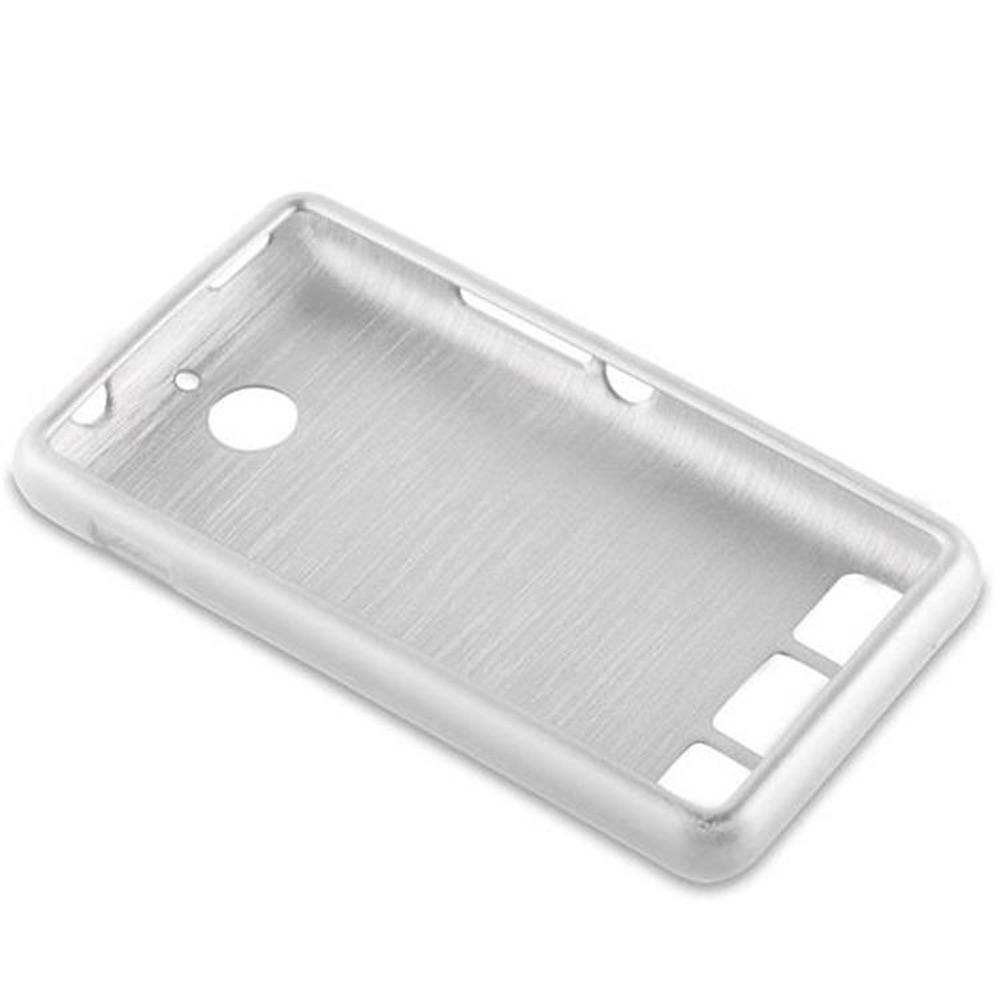 Cadorabo Hülle für Sony Xperia E1 Schutz Hülle in Silber Schutzhülle TPU Silikon Etui Case Cover