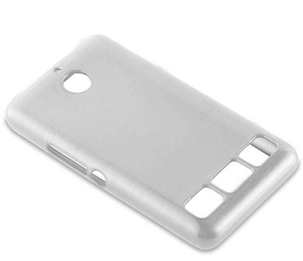 Cadorabo Hülle für Sony Xperia E1 Schutz Hülle in Silber Schutzhülle TPU Silikon Etui Case Cover