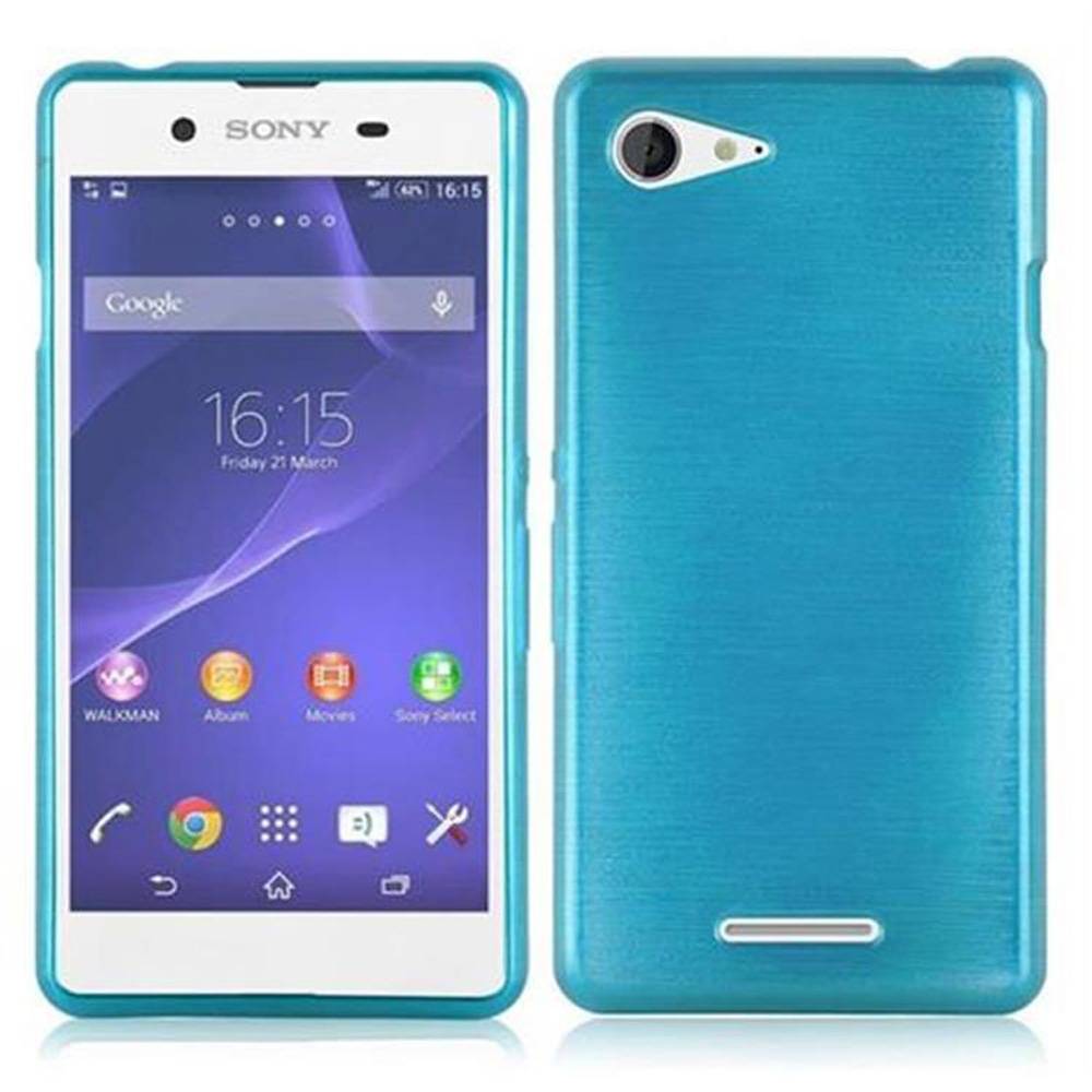 Cadorabo Hülle für Sony Xperia E3 Schutz Hülle in Türkis Schutzhülle TPU Silikon Etui Case Cover