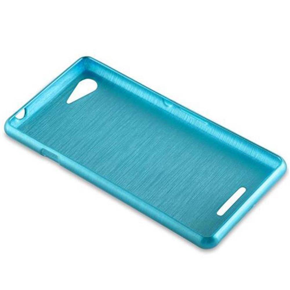 Cadorabo Hülle für Sony Xperia E3 Schutz Hülle in Türkis Schutzhülle TPU Silikon Etui Case Cover