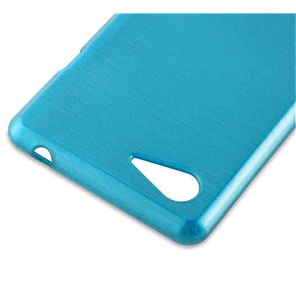 Cadorabo Hülle für Sony Xperia E3 Schutz Hülle in Türkis Schutzhülle TPU Silikon Etui Case Cover
