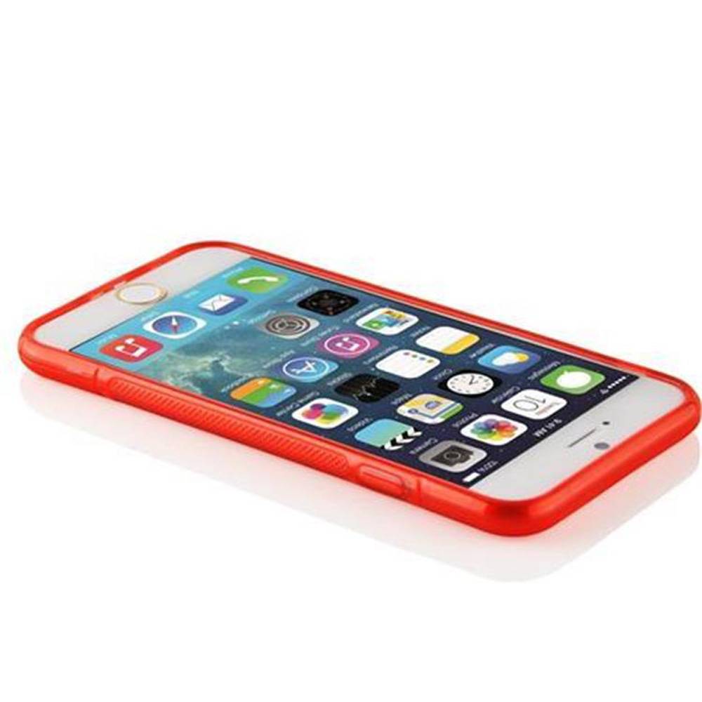 Cadorabo Schutzhülle für Apple iPhone 6 / 6S Hülle in Rot Handyhülle Case TPU Silikon Etui