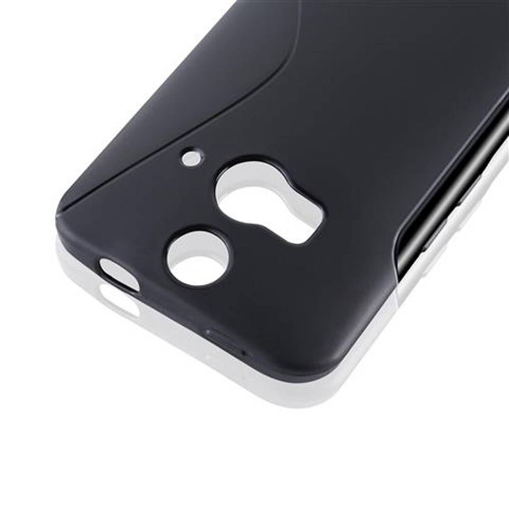 Cadorabo Schutzhülle für HTC BUTTERFLY 2 Hülle in Schwarz Handyhülle Case TPU Silikon Etui