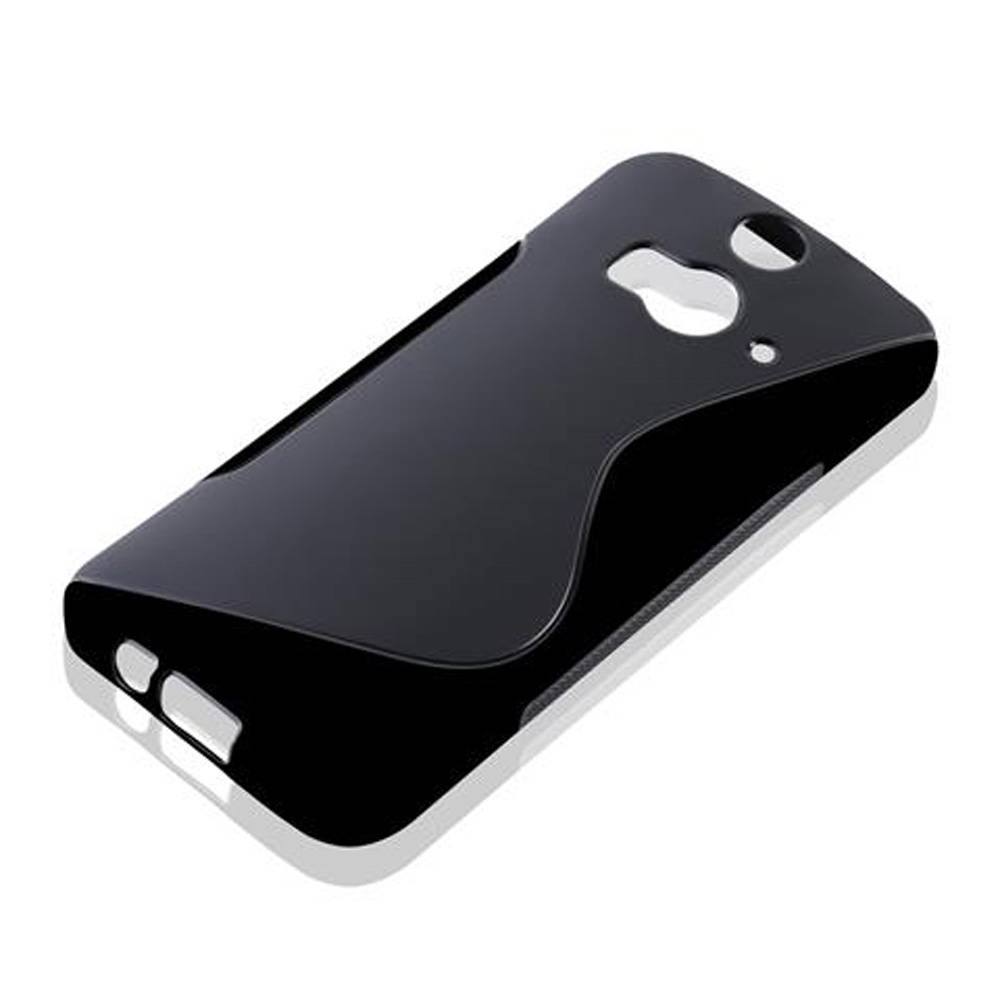 Cadorabo Schutzhülle für HTC BUTTERFLY 2 Hülle in Schwarz Handyhülle Case TPU Silikon Etui