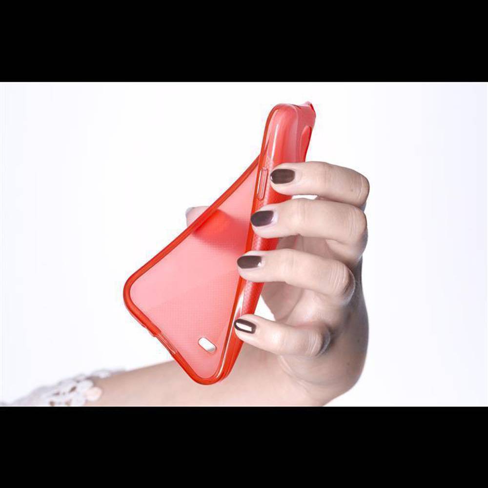Cadorabo Schutzhülle für HTC BUTTERFLY 2 Hülle in Rot Handyhülle Case TPU Silikon Etui
