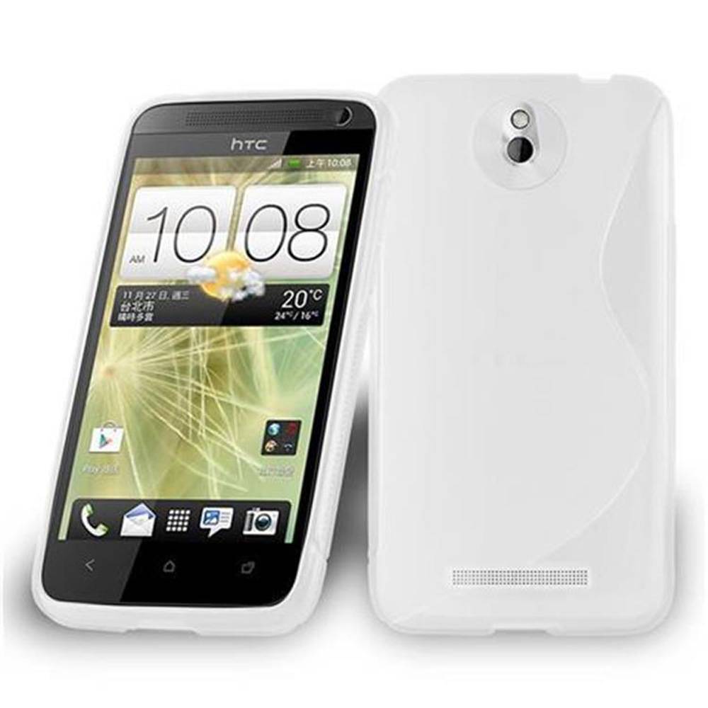 Cadorabo Schutzhülle für HTC Desire 501 Hülle in Transparent Handyhülle Case TPU Silikon Etui