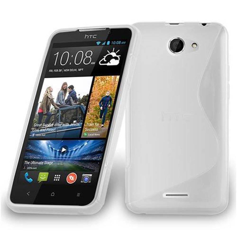 Cadorabo Schutzhülle für HTC Desire 316 / 516 Hülle in Transparent Handyhülle Case TPU Silikon Etui