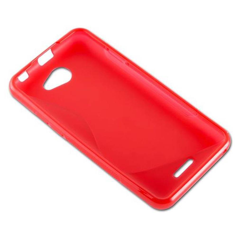 Cadorabo Schutzhülle für HTC Desire 316 / 516 Hülle in Rot Handyhülle Case TPU Silikon Etui