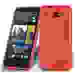 Cadorabo Schutzhülle für HTC Desire 601 Hülle in Rot Handyhülle Case TPU Silikon Etui