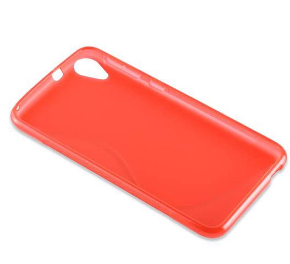 Cadorabo Schutzhülle für HTC Desire 820 Hülle in Rot Handyhülle Case TPU Silikon Etui