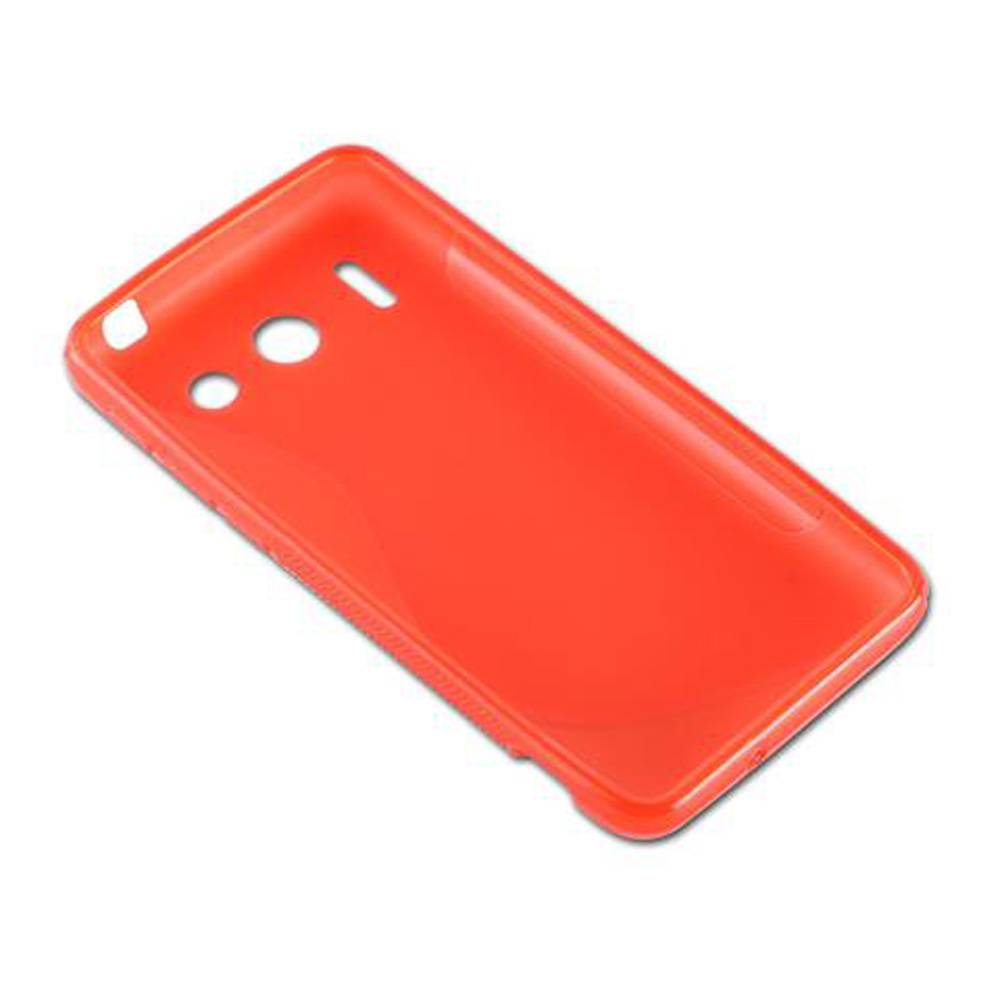 Cadorabo Schutzhülle für Huawei ASCEND G510 / G520 / G525 Hülle in Rot Handyhülle Case TPU Silikon Etui