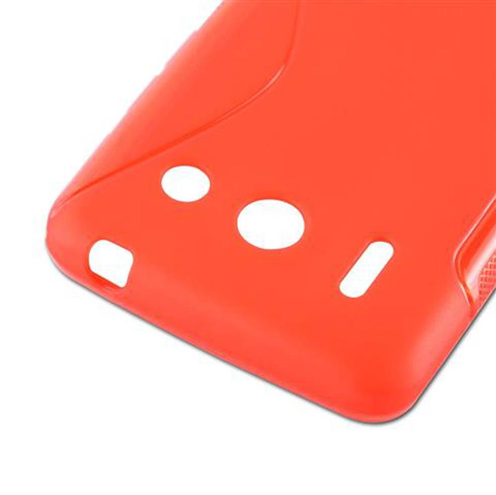 Cadorabo Schutzhülle für Huawei ASCEND G510 / G520 / G525 Hülle in Rot Handyhülle Case TPU Silikon Etui