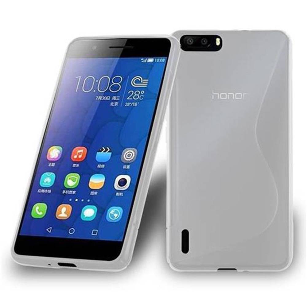 Cadorabo Schutzhülle für Honor 6 PLUS Hülle in Transparent Handyhülle Case TPU Silikon Etui