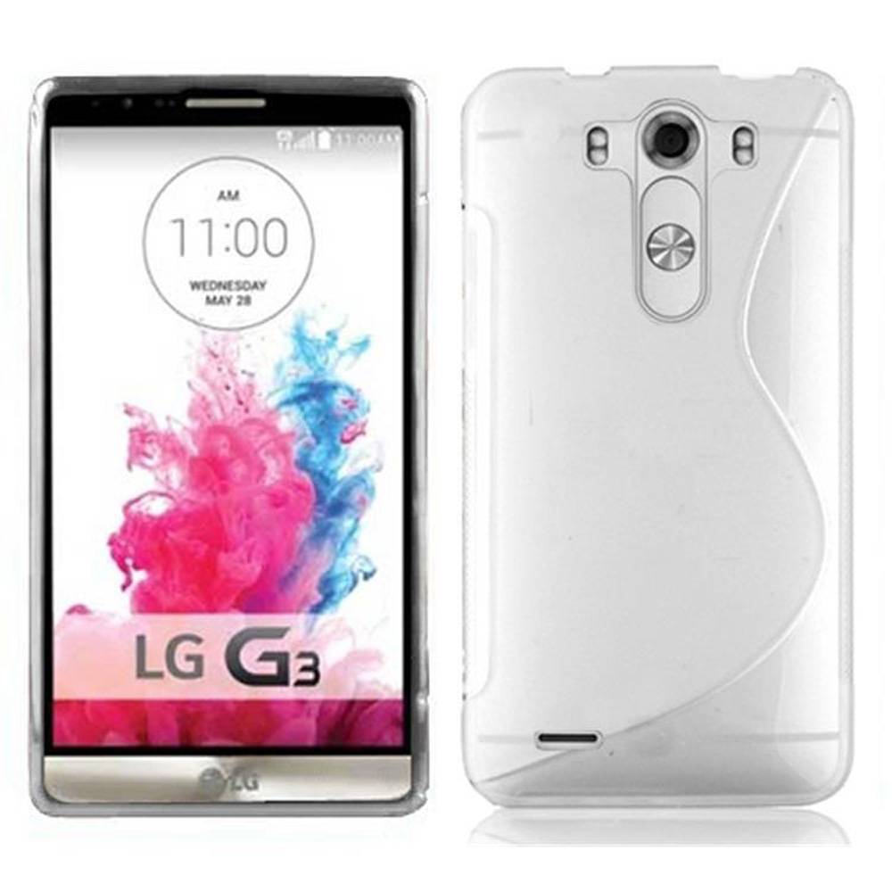 Cadorabo Schutzhülle für LG G3 Hülle in Transparent Handyhülle Case TPU Silikon Etui