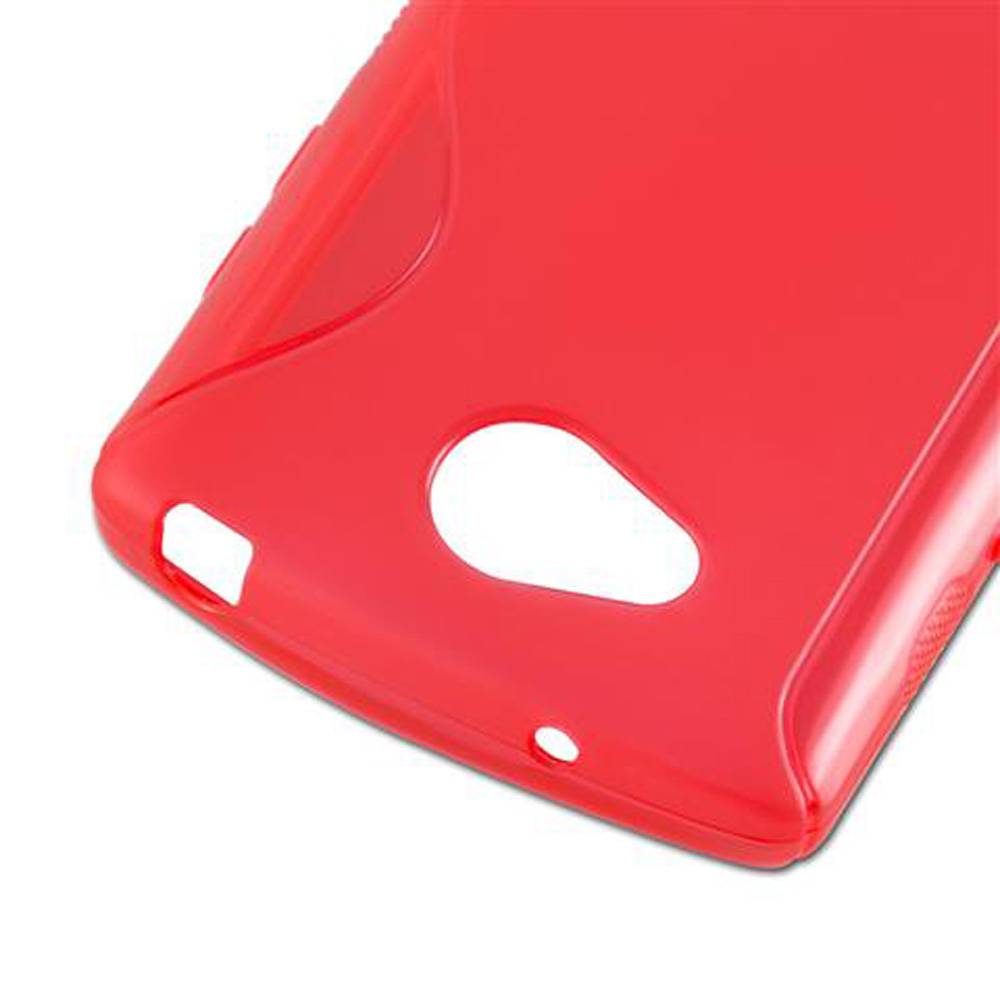 Cadorabo Schutzhülle für LG JOY Hülle in Rot Handyhülle Case TPU Silikon Etui