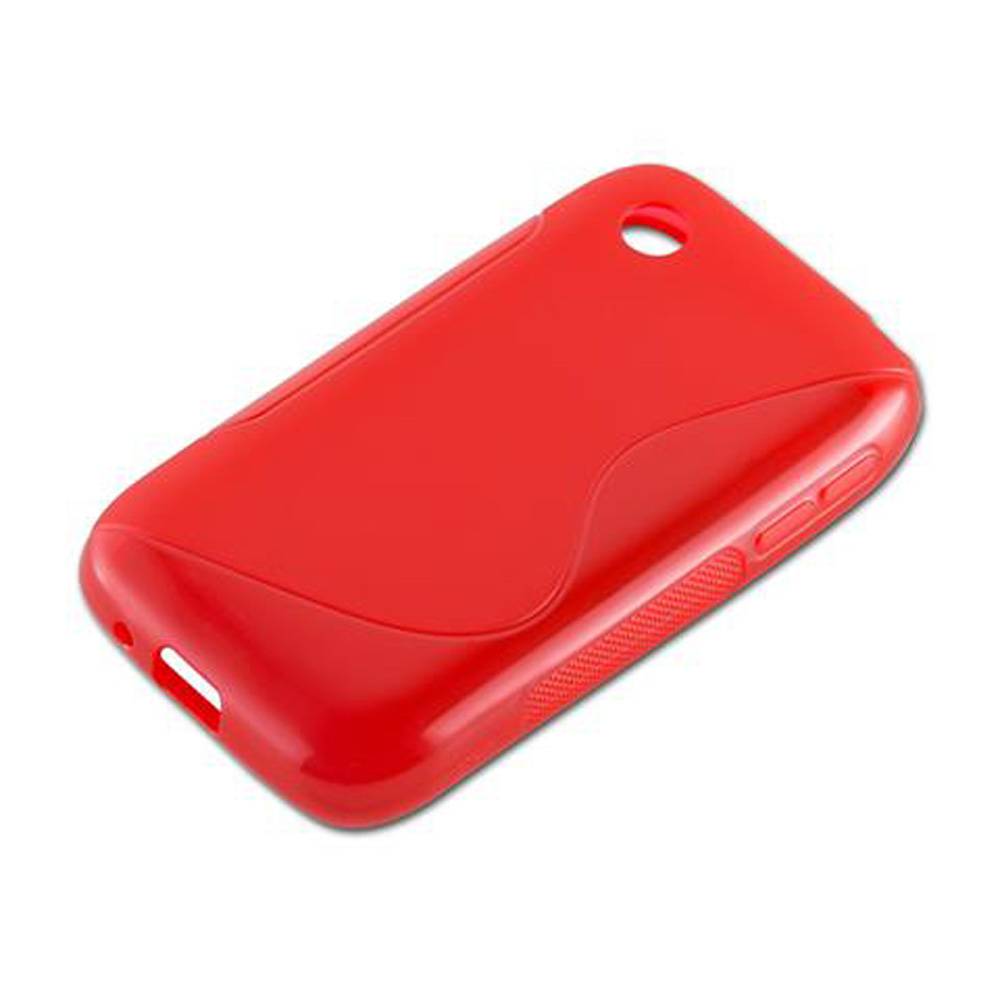 Cadorabo Schutzhülle für LG L40 Hülle in Rot Handyhülle Case TPU Silikon Etui
