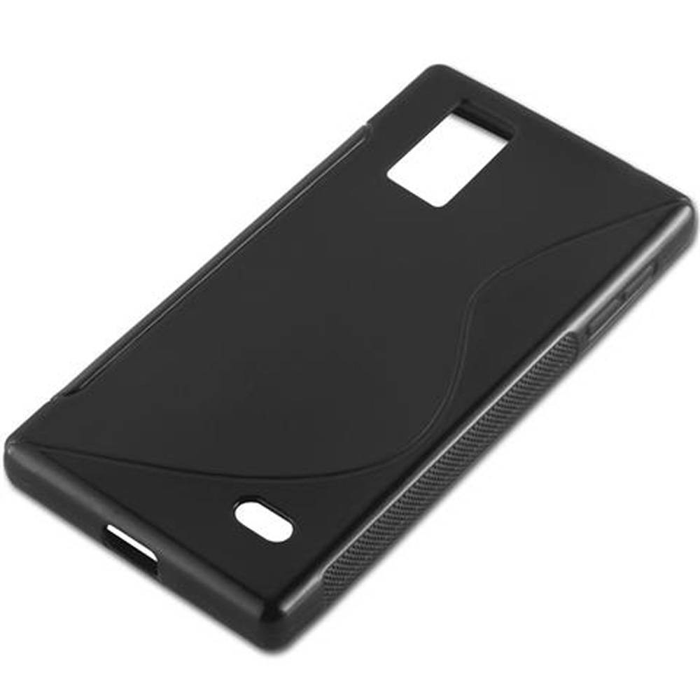 Cadorabo Schutzhülle für LG OPTIMUS GJ Hülle in Schwarz Handyhülle Case TPU Silikon Etui