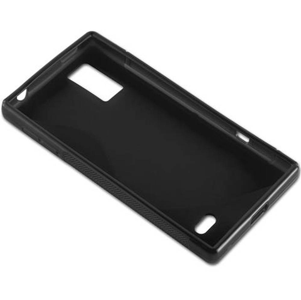 Cadorabo Schutzhülle für LG OPTIMUS GJ Hülle in Schwarz Handyhülle Case TPU Silikon Etui