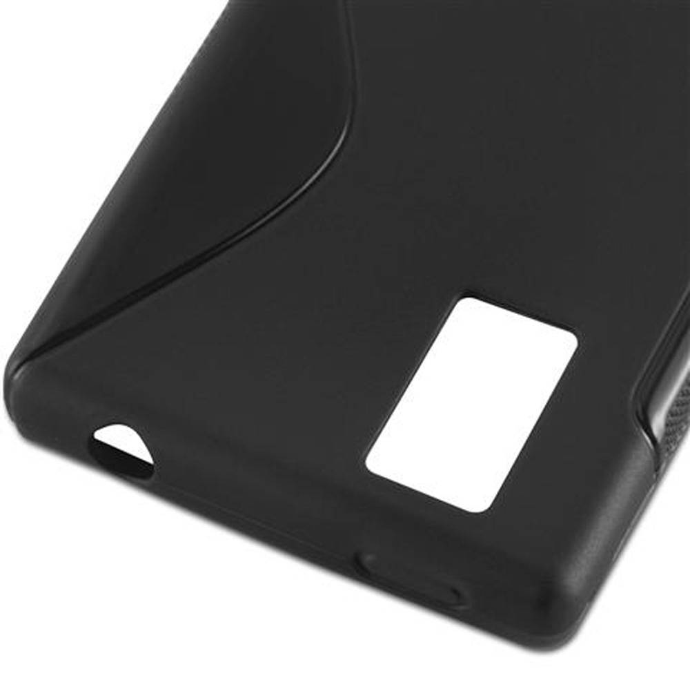 Cadorabo Schutzhülle für LG OPTIMUS GJ Hülle in Schwarz Handyhülle Case TPU Silikon Etui