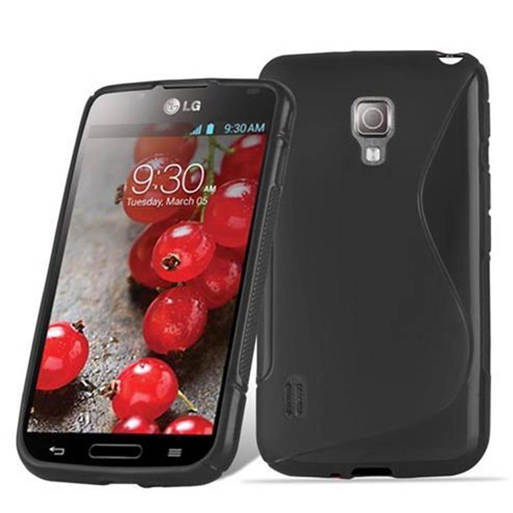 Cadorabo Schutzhülle für LG L5 II (2. SIM) Hülle in Schwarz Handyhülle Case TPU Silikon Etui
