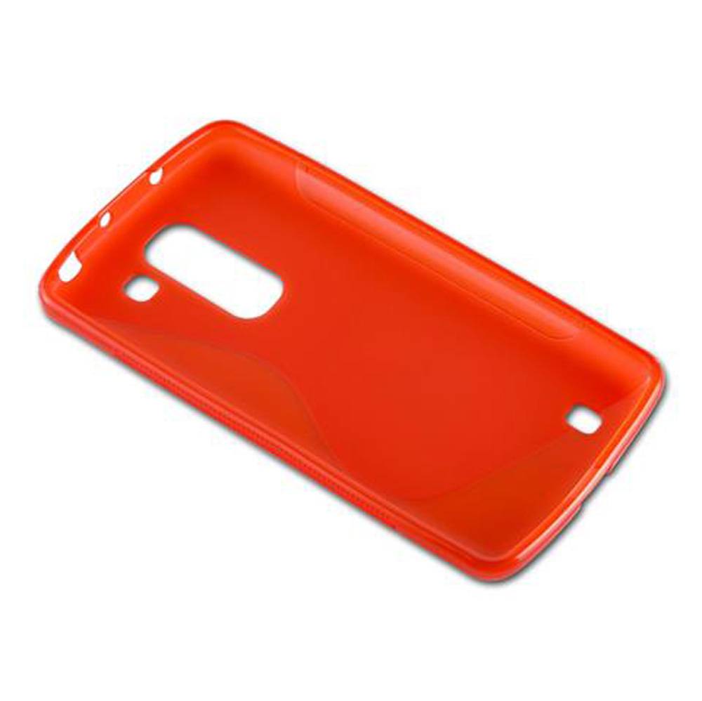 Cadorabo Schutzhülle für LG OPTIMUS G PRO 2 Hülle in Rot Handyhülle Case TPU Silikon Etui