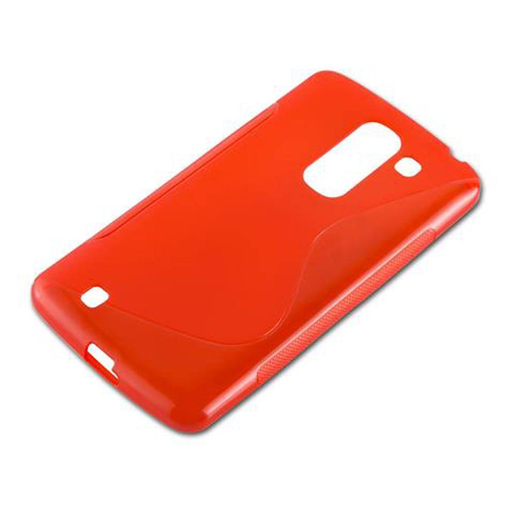 Cadorabo Schutzhülle für LG OPTIMUS G PRO 2 Hülle in Rot Handyhülle Case TPU Silikon Etui