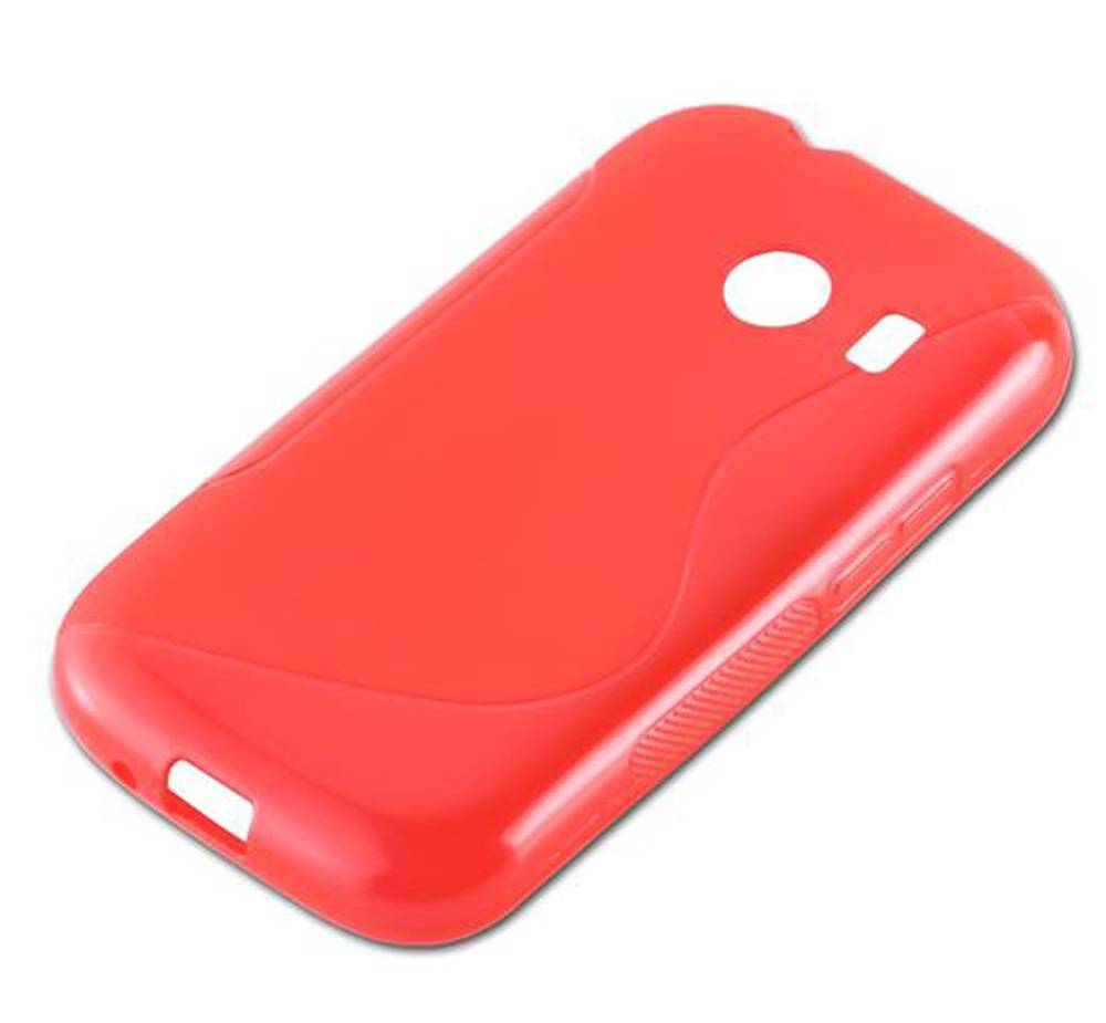 Cadorabo Schutzhülle für Samsung Galaxy ACE STYLE Hülle in Rot Handyhülle Case TPU Silikon Etui
