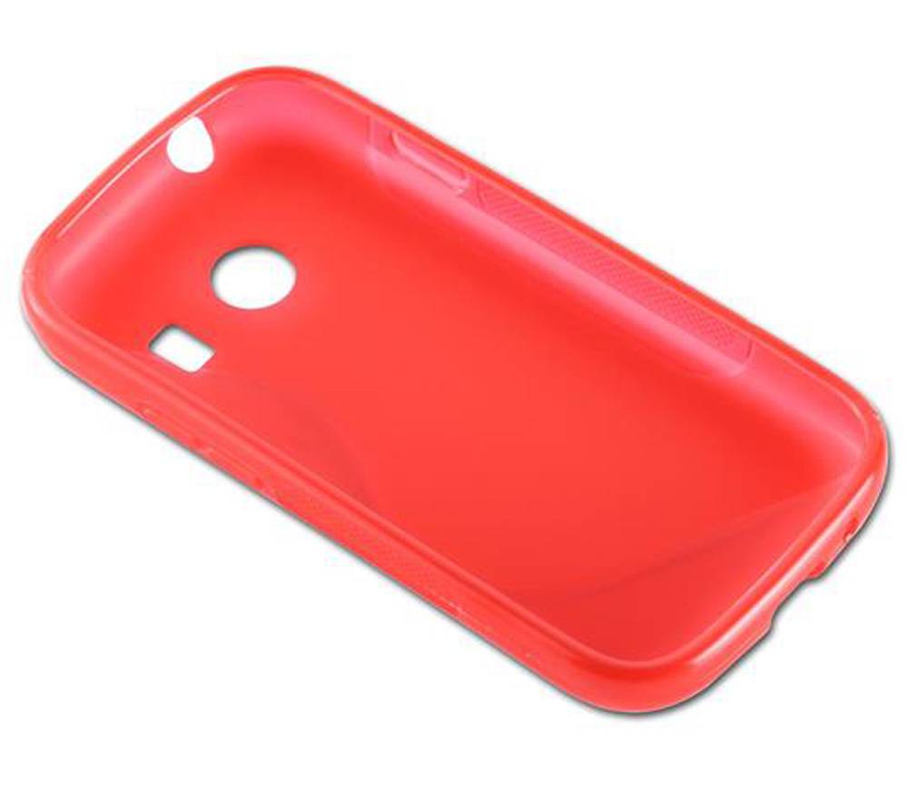 Cadorabo Schutzhülle für Samsung Galaxy ACE STYLE Hülle in Rot Handyhülle Case TPU Silikon Etui