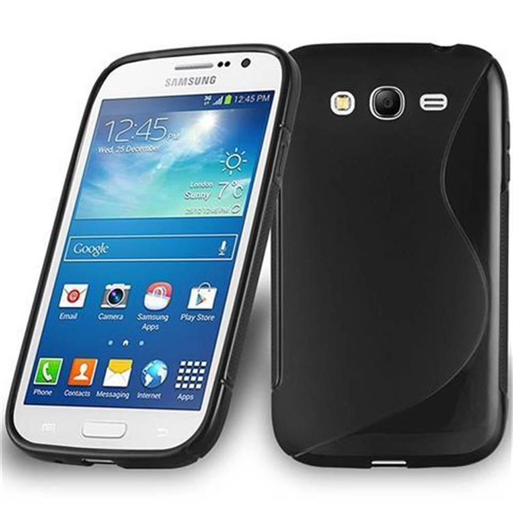 Cadorabo Schutzhülle für Samsung Galaxy GRAND 3 Hülle in Schwarz Handyhülle Case TPU Silikon Etui