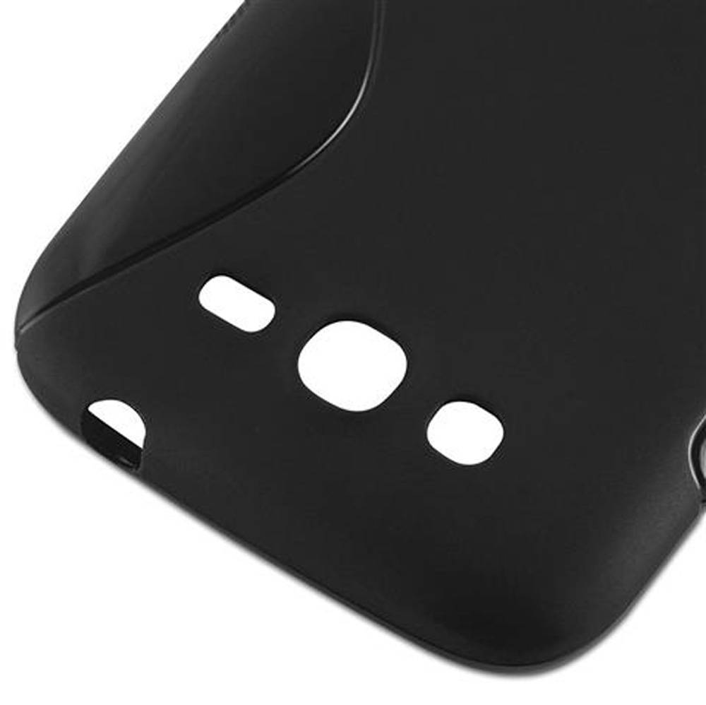Cadorabo Schutzhülle für Samsung Galaxy GRAND 3 Hülle in Schwarz Handyhülle Case TPU Silikon Etui