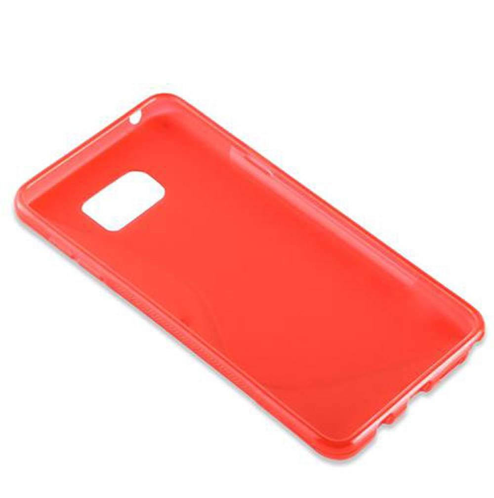 Cadorabo Schutzhülle für Samsung Galaxy NOTE 5 Hülle in Rot Handyhülle Case TPU Silikon Etui