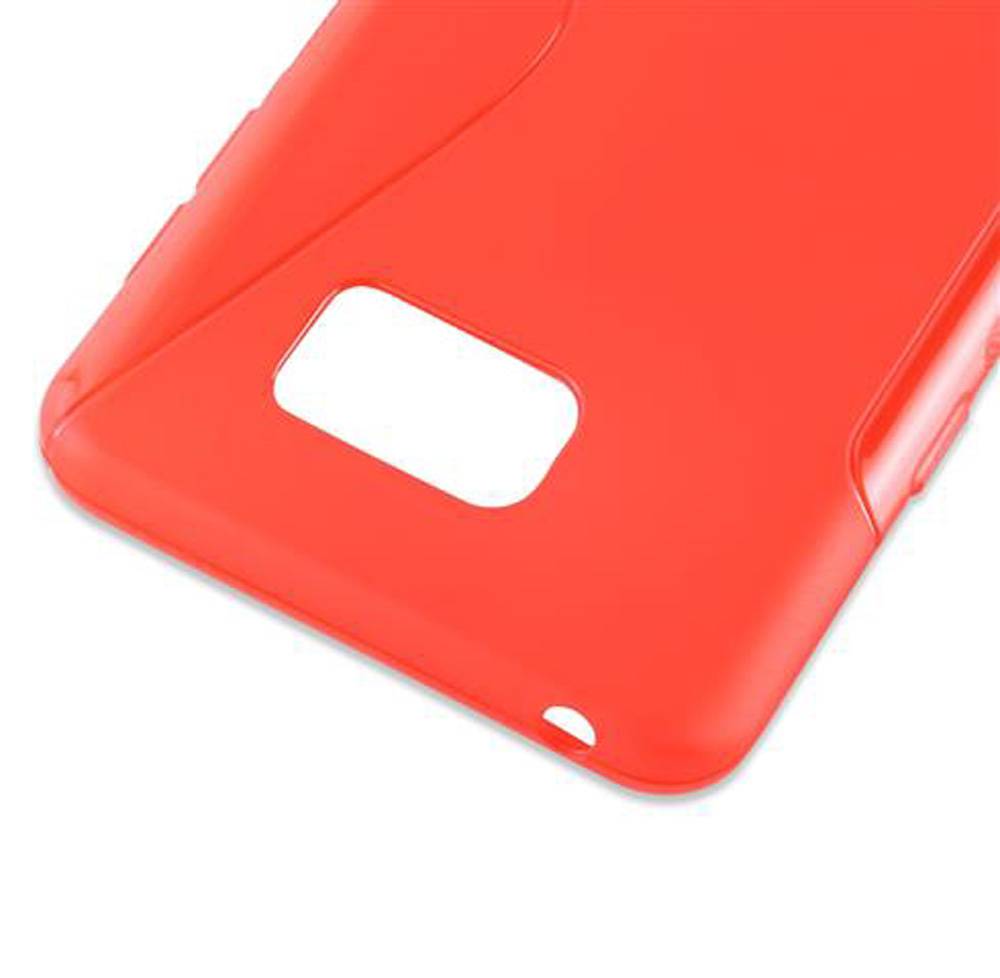 Cadorabo Schutzhülle für Samsung Galaxy NOTE 5 Hülle in Rot Handyhülle Case TPU Silikon Etui