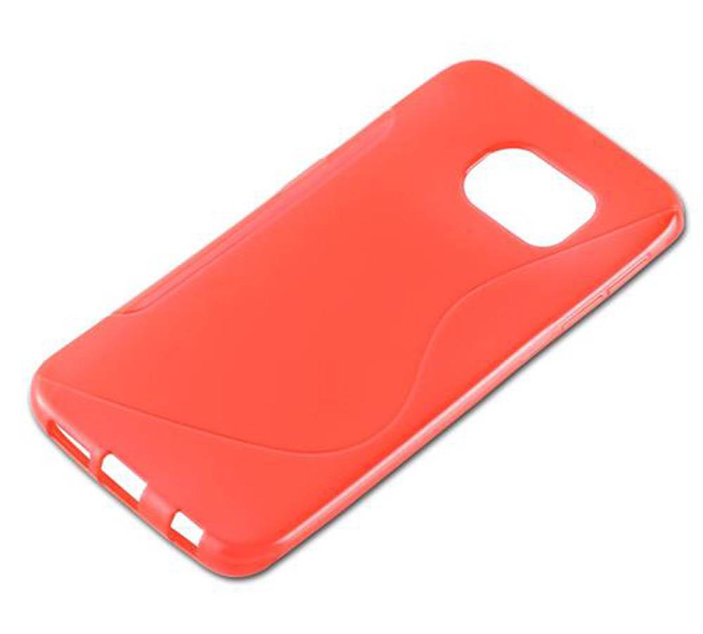 Cadorabo Schutzhülle für Samsung Galaxy S6 EDGE Hülle in Rot Handyhülle Case TPU Silikon Etui