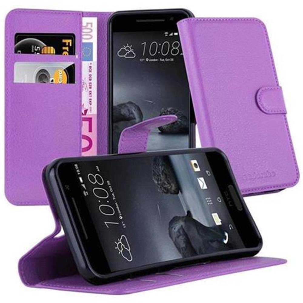 Cadorabo Hülle für HTC ONE A9 Schutz Hülle in Lila Handyhülle Etui Case Cover Magnetverschluss