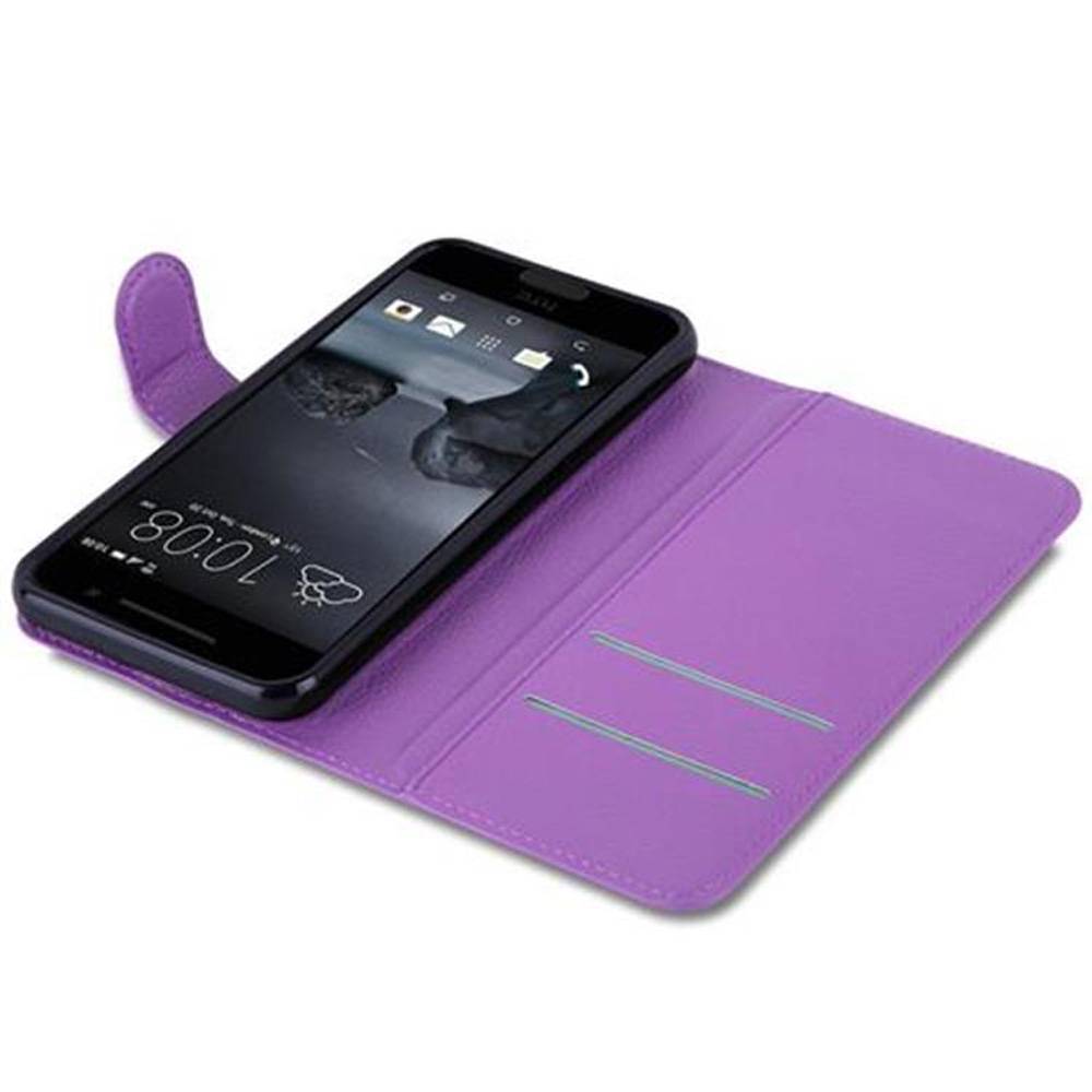Cadorabo Hülle für HTC ONE A9 Schutz Hülle in Lila Handyhülle Etui Case Cover Magnetverschluss