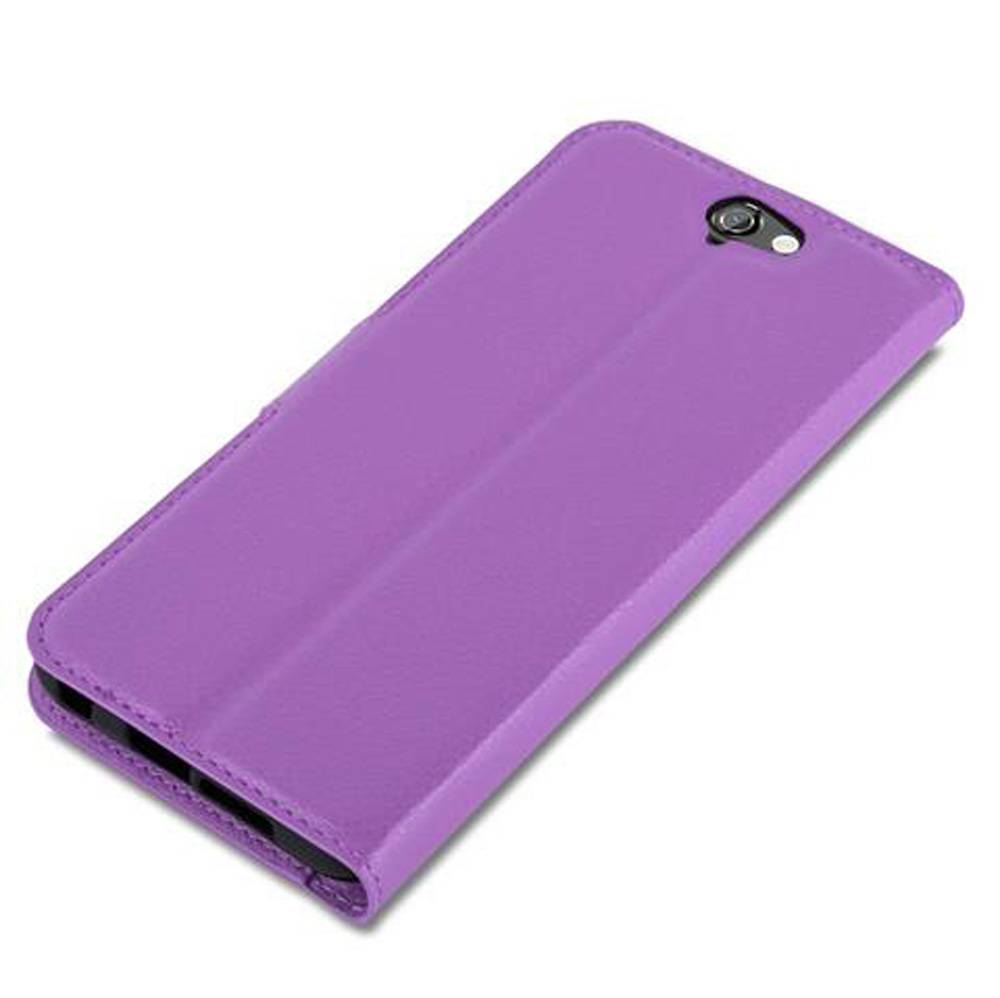 Cadorabo Hülle für HTC ONE A9 Schutz Hülle in Lila Handyhülle Etui Case Cover Magnetverschluss